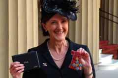 Pam-Ewan-awarded-CBE-attends-Buckingham-Palace-to-receive-her-honour-for-services-to-medicine